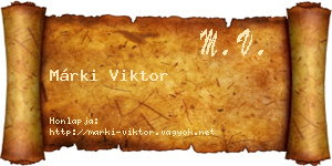 Márki Viktor névjegykártya